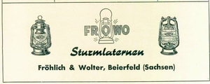 Frowo Zeitungsanzeige 1953