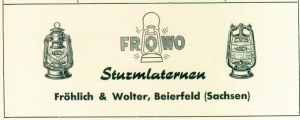 FROWO Zeitungsanzeige 1953