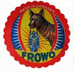 Frowo Glasaufkleber Vorkriegszeit